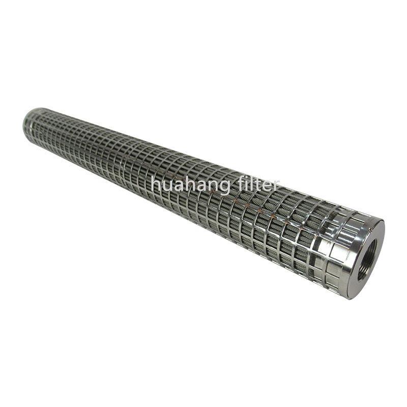 High porosity water filter mesh stainless steel sintered felt folded melt metal fiber filter element