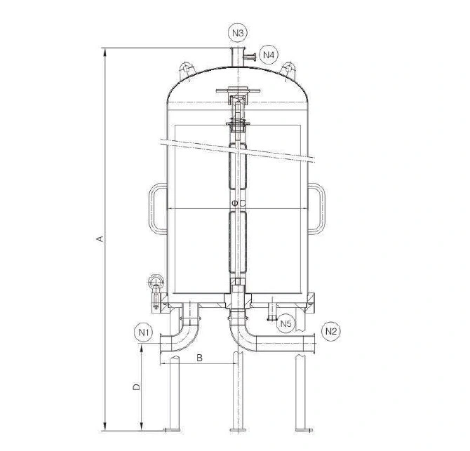 Darlly Filtration Solutions 304/316L Stainless Steel Depth Lenticular Filter Cartridge Housing 12 Inch/16inch